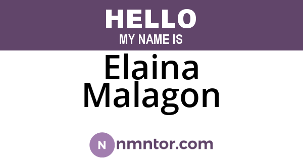 Elaina Malagon