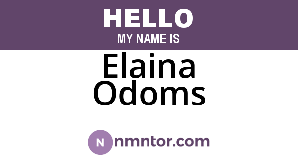 Elaina Odoms