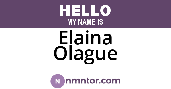 Elaina Olague