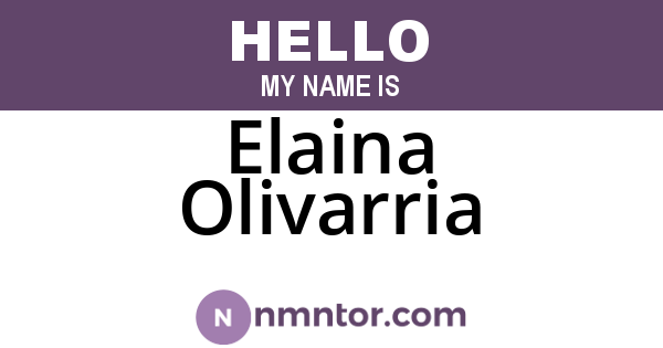 Elaina Olivarria