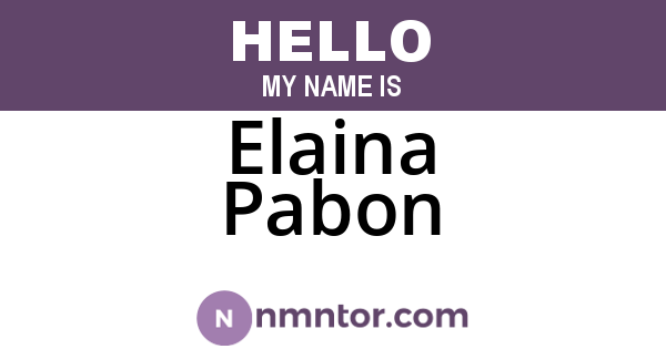 Elaina Pabon
