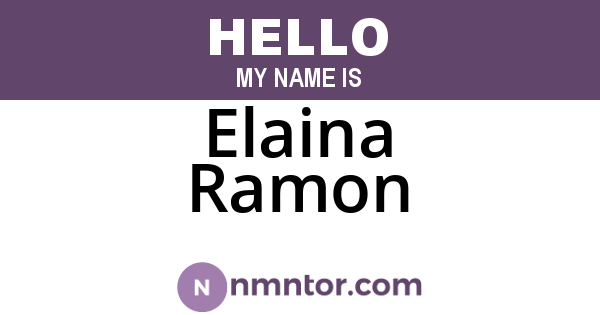Elaina Ramon