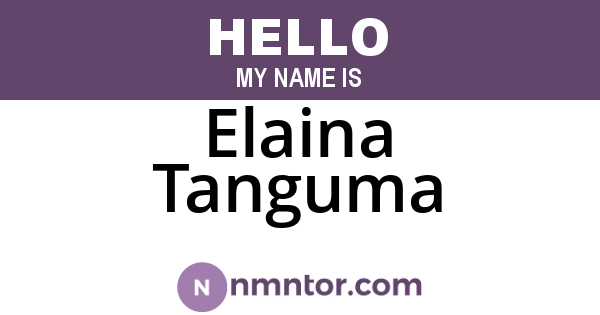 Elaina Tanguma