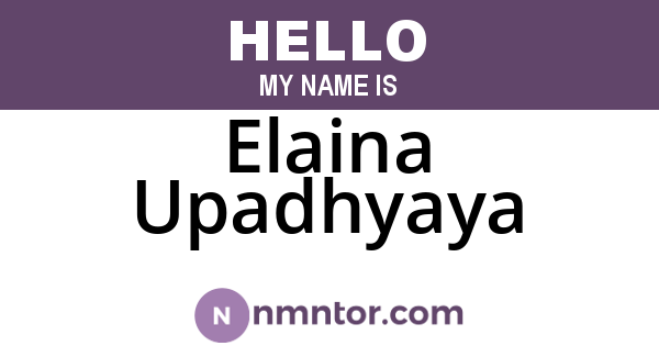 Elaina Upadhyaya