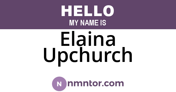 Elaina Upchurch