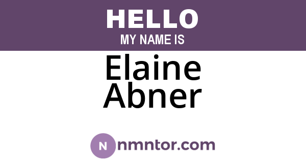 Elaine Abner