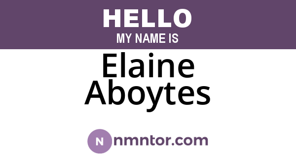 Elaine Aboytes