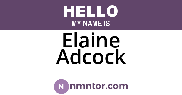 Elaine Adcock