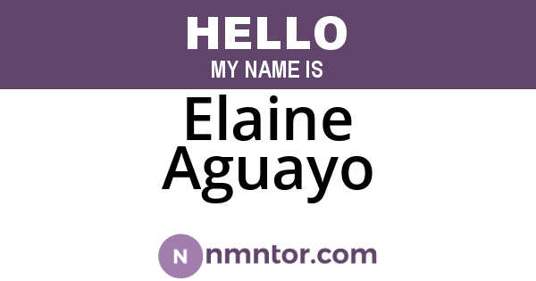 Elaine Aguayo