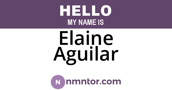 Elaine Aguilar