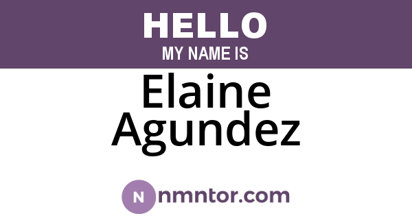 Elaine Agundez