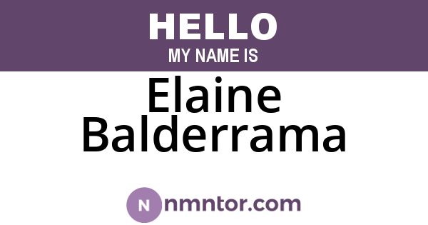 Elaine Balderrama