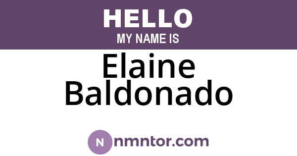 Elaine Baldonado