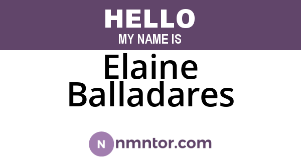 Elaine Balladares