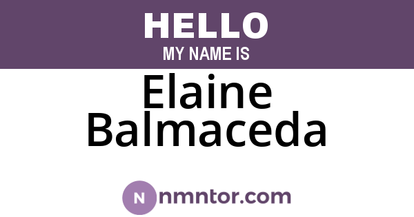 Elaine Balmaceda