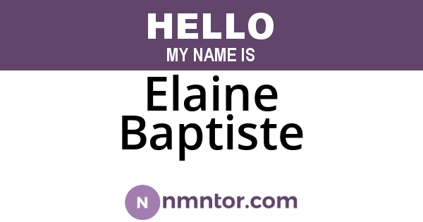 Elaine Baptiste