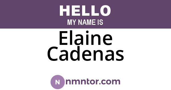 Elaine Cadenas