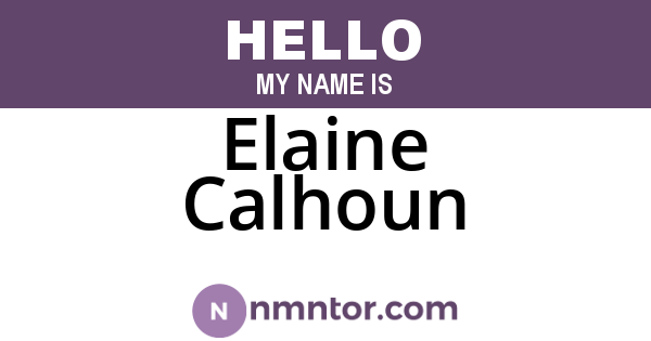 Elaine Calhoun