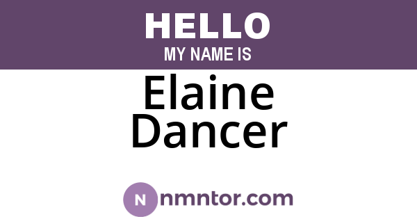 Elaine Dancer