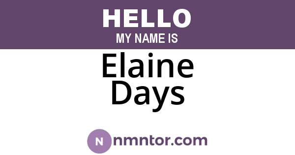 Elaine Days