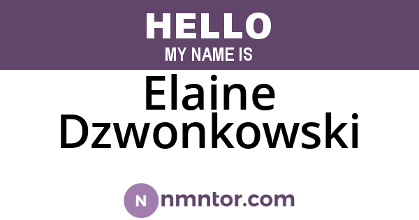Elaine Dzwonkowski