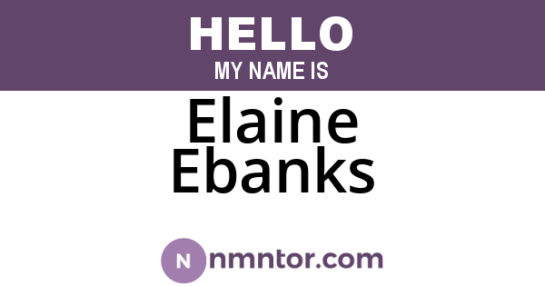 Elaine Ebanks