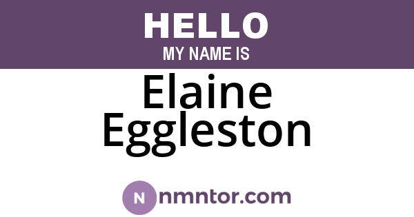 Elaine Eggleston