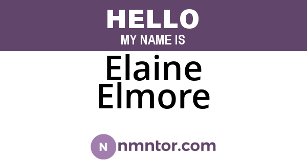 Elaine Elmore