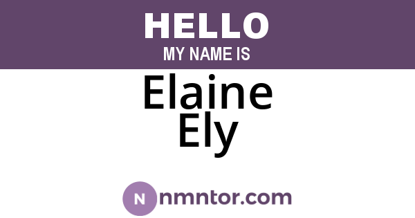 Elaine Ely