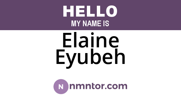 Elaine Eyubeh