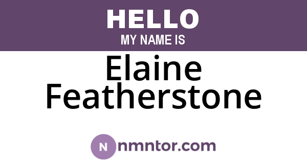 Elaine Featherstone