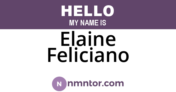 Elaine Feliciano