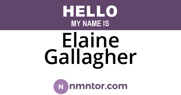 Elaine Gallagher