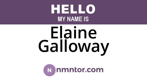 Elaine Galloway