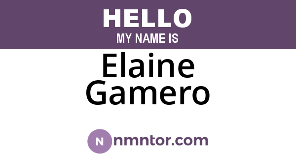 Elaine Gamero