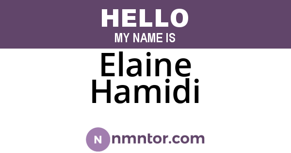 Elaine Hamidi