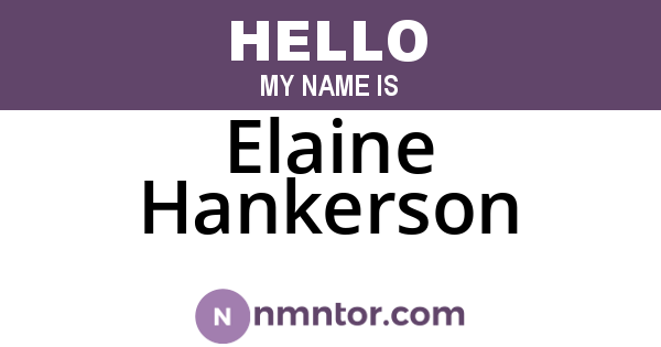 Elaine Hankerson