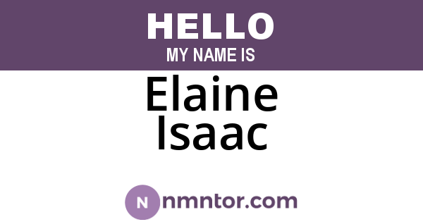 Elaine Isaac