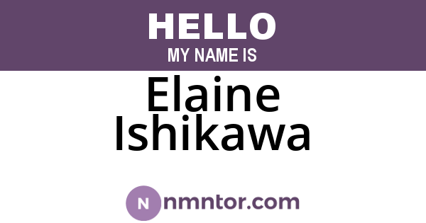 Elaine Ishikawa