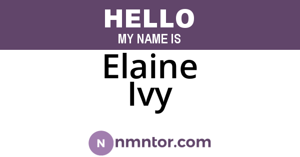 Elaine Ivy