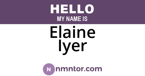 Elaine Iyer