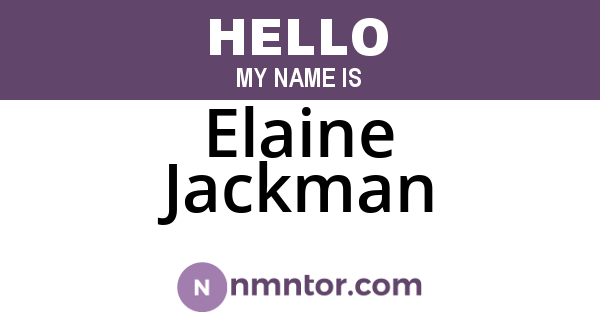 Elaine Jackman