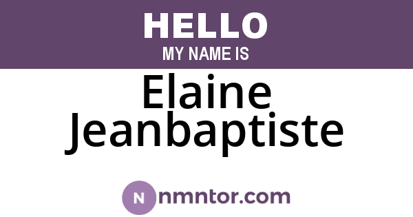 Elaine Jeanbaptiste