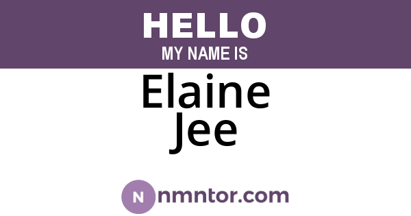 Elaine Jee