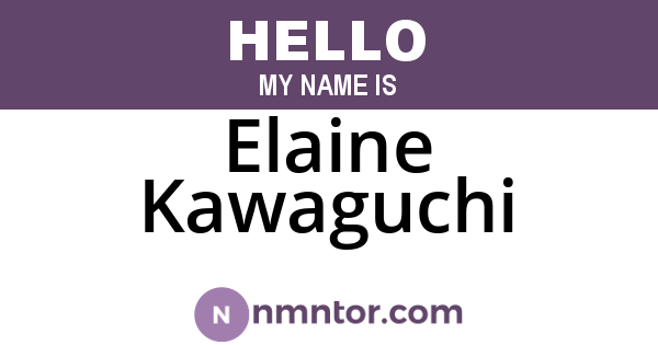 Elaine Kawaguchi