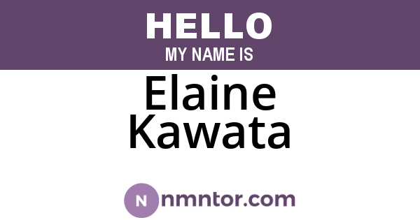 Elaine Kawata