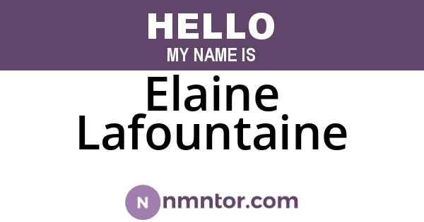 Elaine Lafountaine