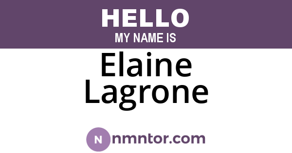 Elaine Lagrone
