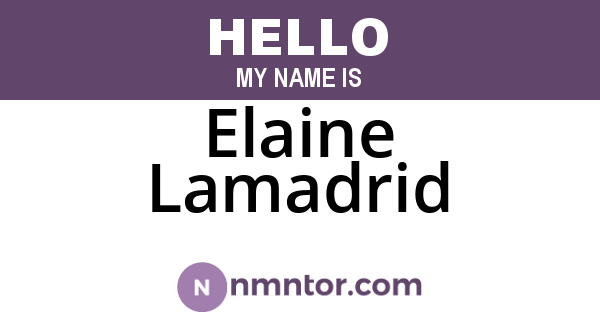 Elaine Lamadrid
