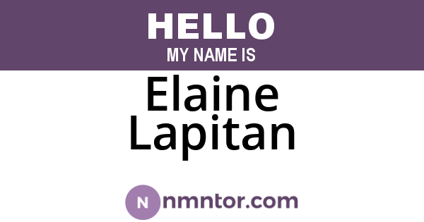 Elaine Lapitan